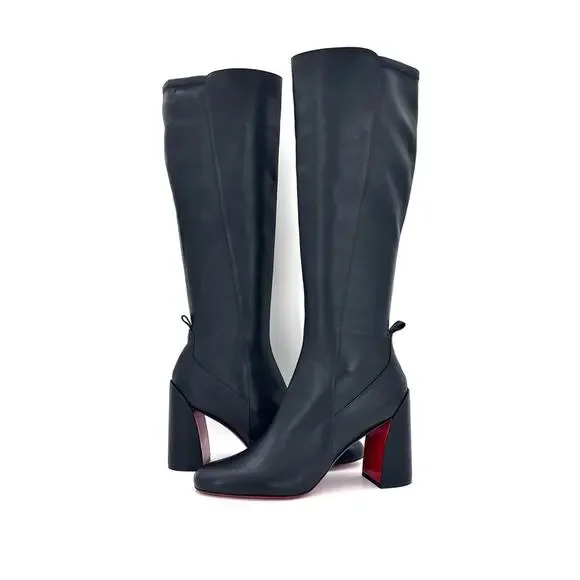 NEW Christian Louboutin Jane Botta 85mm Calf Leather Knee High Boots 42 - Picture 2 of 8